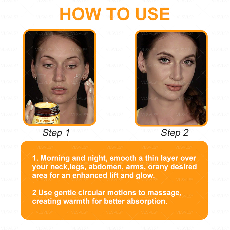 Made and Shipped from USA  🎉🎉𝑽𝑳𝑺𝑽𝑳𝑺® Bee Venom Comprehensive Cream  LAST DAY 80% OFF(Sagging Skin, Fine Lines, Loss of Firmness, Flat Bust, Drooping Hips, and More)