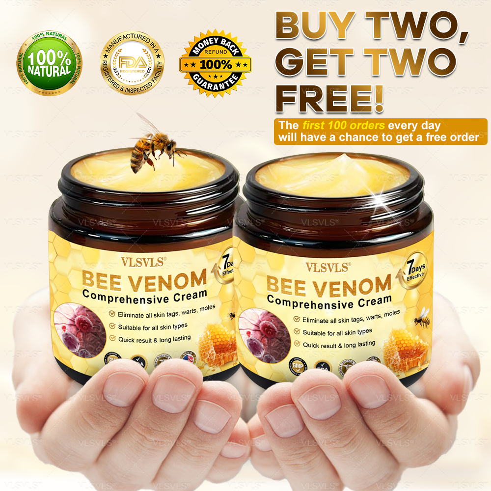 Made and Shipped from USA  🎉🎉𝑽𝑳𝑺𝑽𝑳𝑺® Bee Venom Comprehensive Cream  LAST DAY 80% OFF(Sagging Skin, Fine Lines, Loss of Firmness, Flat Bust, Drooping Hips, and More)