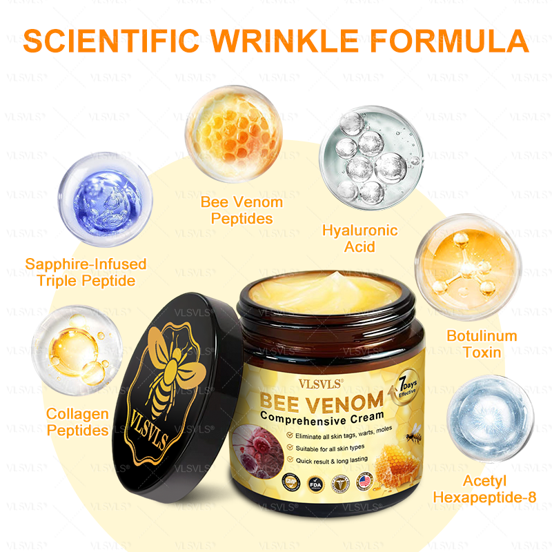 Made and Shipped from USA  🎉🎉𝑽𝑳𝑺𝑽𝑳𝑺® Bee Venom Comprehensive Cream  LAST DAY 80% OFF(Sagging Skin, Fine Lines, Loss of Firmness, Flat Bust, Drooping Hips, and More)